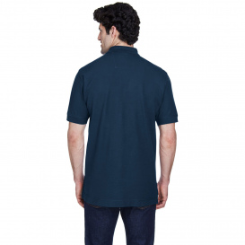 Devon & Jones D100 Men\'s Pima Pique Short Sleeve Polo - Navy