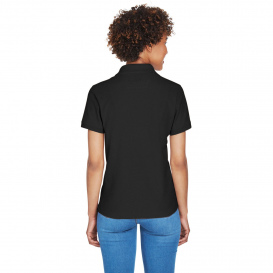 Devon & Jones D100W Ladies Pima Pique Y-Collar Polo - Black