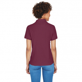 Devon & Jones D100W Ladies Pima Pique Y-Collar Polo - Burgundy
