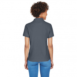 Devon & Jones D100W Ladies Pima Pique Y-Collar Polo - Graphite