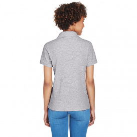 Devon & Jones D100W Ladies Pima Pique Y-Collar Polo - Grey Heather