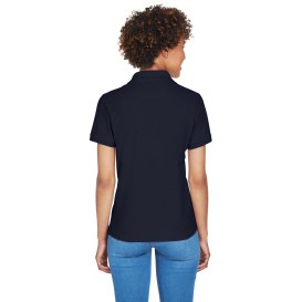 Devon & Jones D100W Ladies Pima Pique Y-Collar Polo - Navy