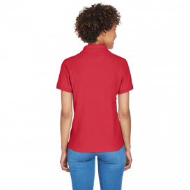 Devon & Jones D100W Ladies Pima Pique Y-Collar Polo - Red