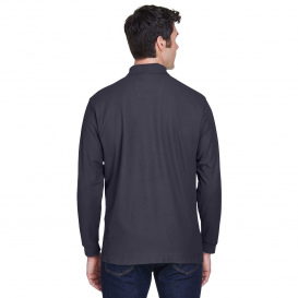 Devon & Jones D110 Men\'s Pima Pique Long Sleeve Polo - Navy