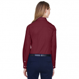 Devon & Jones D620W Ladies Crown Woven Collection Solid Broadcloth - Burgundy