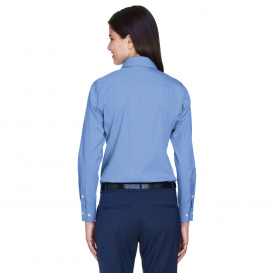 Devon & Jones D630W Ladies Crown Woven Collection Solid Oxford - Light Blue