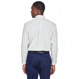 Devon & Jones D640 Men\'s Crown Woven Collection Gingham Check - Silver