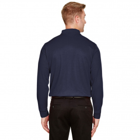 Devon & Jones DG20LT Tall CrownLux Performance Plaited Long Sleeve Polo - Navy