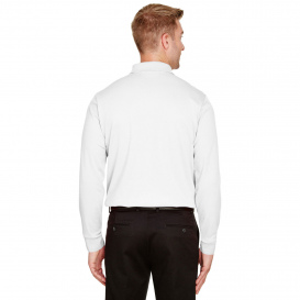 Devon & Jones DG20LT Tall CrownLux Performance Plaited Long Sleeve Polo - White