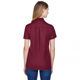 Devon & Jones DG20W CrownLux Performance Ladies Plaited Polo - Burgundy