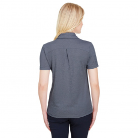 Devon & Jones DG22W CrownLux Performance Ladies Address Melange Polo - Navy Heather