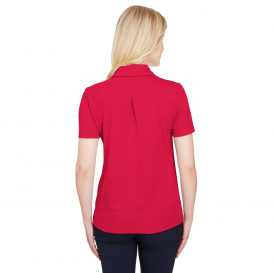 Devon & Jones DG22W CrownLux Performance Ladies Address Melange Polo - Red Heather