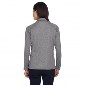 Devon & Jones DG440W Ladies Stretch Tech-Shell Compass Quarter-Zip - Dark Grey Heather