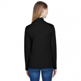 Devon & Jones DG479W Ladies DRYTEC20 Performance 1/4-Zip - Black/Grey Heather/Graphite