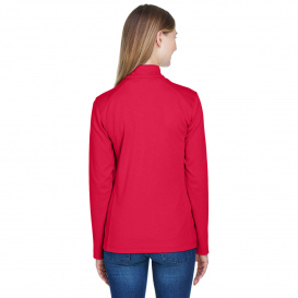 Devon & Jones DG479W Ladies DRYTEC20 Performance 1/4-Zip - Red/Navy/Red