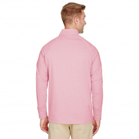 Devon & Jones DG480 CrownLux Performance Clubhouse Micro-Stripe Quarter-Zip - Red