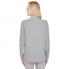 Devon & Jones DG480W CrownLux Performance Ladies Clubhouse Micro-Stripe Quarter-Zip - Black