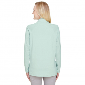 Devon & Jones DG480W CrownLux Performance Ladies Clubhouse Micro-Stripe Quarter-Zip - Kelly Green
