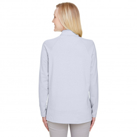 Devon & Jones DG480W CrownLux Performance Ladies Clubhouse Micro-Stripe Quarter-Zip - Navy