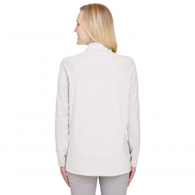 Devon & Jones DG480W CrownLux Performance Ladies Clubhouse Micro-Stripe Quarter-Zip - Silver