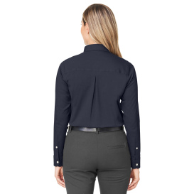 Devon & Jones DG505W Ladies CrownLux Performance Spencer Poplin Shirt - Navy Melange