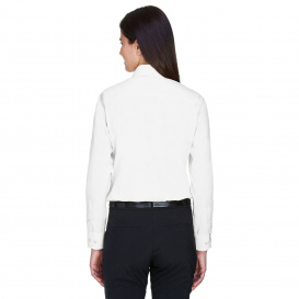 Devon & Jones DG530W Ladies Crown Woven Collection Solid Stretch Twill - White