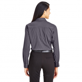 Devon & Jones DG535W CrownLux Performance Ladies Tonal Mini Check Shirt - Carbon