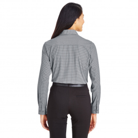 Devon & Jones DG535W CrownLux Performance Ladies Tonal Mini Check Shirt - Graphite