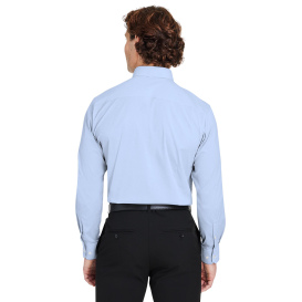 Devon & Jones DG537 CrownLux Performance Microstripe Shirt - French Blue/White