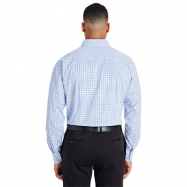 Devon & Jones DG540 CrownLux Performance Mens Micro Windowpane Shirt - French Blue/White