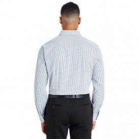 Devon & Jones DG540 CrownLux Performance Mens Micro Windowpane Shirt - Navy/White