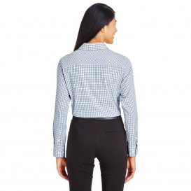 Devon & Jones DG540W CrownLux Performance Ladies Micro Windowpane Shirt - Navy/White