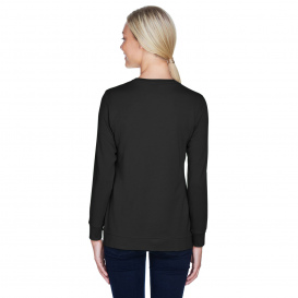 Devon & Jones DP181W Ladies Perfect Fit Ribbon Cardigan - Black