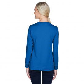 Devon & Jones DP181W Ladies Perfect Fit Ribbon Cardigan - French blue