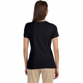 Devon & Jones DP182W Ladies Perfect Fit Shell T-Shirt - Black