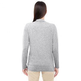 Devon & Jones DP462W Ladies Perfect Fit Shawl Collar Cardigan - Grey Heather
