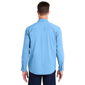 HUK H150184 Creekbed Long Sleeve Shirt - Marolina Blue