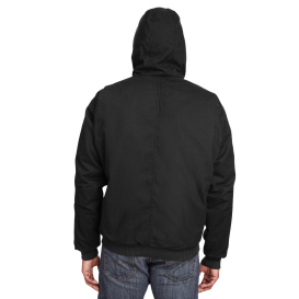 Berne HJ375 Highland Washed Cotton Duck Hooded Jacket - Black