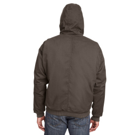 Berne HJ375T Tall Highland Washed Cotton Duck Hooded Jacket - Olive Duck