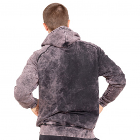 Lane Seven LST004 Unisex Vintage Raglan Hooded Sweatshirt - Cloud Black