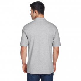 Harriton M200 Mens 6 oz. Ringspun Cotton Pique Short-Sleeve Polo - Grey Heather