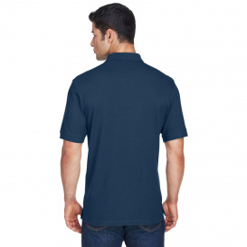 Harriton M200 Mens 6 oz. Ringspun Cotton Pique Short-Sleeve Polo - Navy