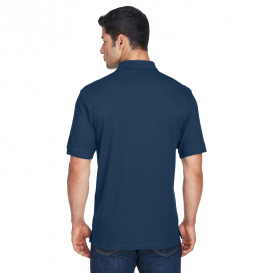 Harriton M200T Men\'s Tall 6 oz. Ringspun Cotton Pique Short-Sleeve Polo - Navy