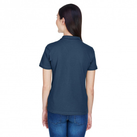Harriton M200W Ladies 6 oz. Ringspun Cotton Pique Short-Sleeve Polo - Navy
