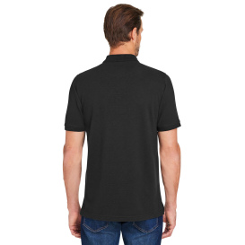 Harriton M205 Valiant Cotton Snag Protect Pocket Polo - Black