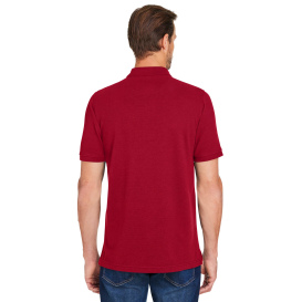 Harriton M205 Valiant Cotton Snag Protect Pocket Polo - Red