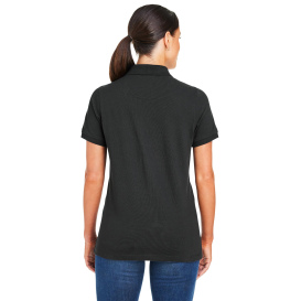 Harriton M205W Ladies Valiant Cotton Snag Protect Polo - Black