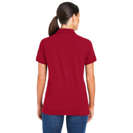 Harriton M205W Ladies Valiant Cotton Snag Protect Polo - Red