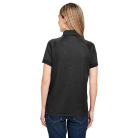 Harriton M208W Ladies Charge Snag and Soil Protect Polo - Black