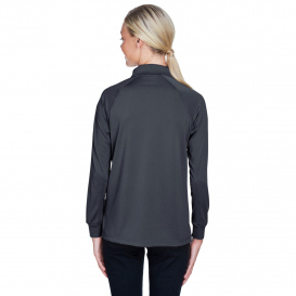 Harriton M211LW Ladies Advantage Snag Protection Plus Long Sleeve Tactical Polo - Dark Charcoal